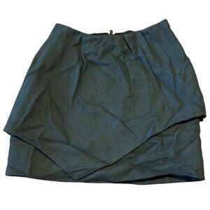 The Kooples Womens Black Layered Mini Skirt Size 34 Wool Blend